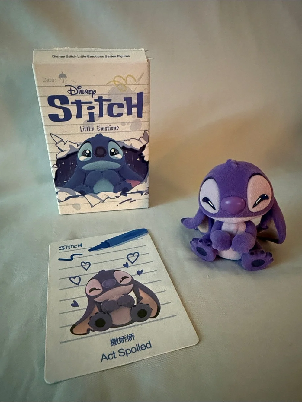 Z POPMART Disney Stitch Little Emotions Purple Plush Little Emotions Figure